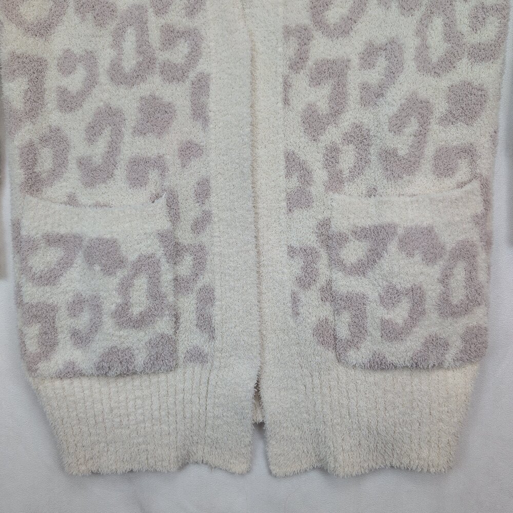 Barefoot Dreams CozyChic Leopard Open-Front Cardigan XS - Picture 7 of 11